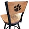 Holland Bar Stool Co 30" Blk Wrinkle Clemson Swivel Bar Stool, Laser Engraved Back L03830BWMedMplAClmsonMedMpl - alternate 1