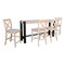 Whitewood Industries Rectangular Fixed Top Tables, 72 in W, 36 in L, 16 in H, Parawood, Unfinished/Black K-1672-36-S142-4 - alternate 1
