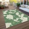 Homeroots 8' X 10' Green And Ivory Abstract Washable Indoor Outdoor Area Rug 614530 - alternate 9