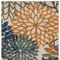 Homeroots 6' Blue Green And Orange Floral Indoor Outdoor Runner Rug 548024 - alternate 9