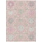 Homeroots 9' X 12' Pink Ivory And Gray Damask Washable Indoor Outdoor Area Rug 599446 - alternate 9