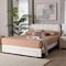 Baxton Studio Caradonna Cream Teddy-Bear Fabric Bed with Storage Drawers, Queen 266-14501-ZORO - alternate 9