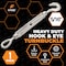 Xpose Safety 5/16in Hook and Eye Turnbuckle, Heavy Duty Galvanized Steel Turn Buckles GTB516-HE-1-X - alternate 5