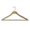 Nahanco 17in Raw Wooden SlimLine Suit Hanger w/ Pant Bar and Gunmetal Hook, 50PK SL71517WB50GM - alternate 1