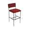 Bfm Seating Meghan Barstool, Grade 4 Upholstered Seat & Back - Steel Frame - Sand Black Finish JS33BM2124-2124SB - alternate 1