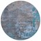 Homeroots 8' Teal Blue Taupe And Sky Blue Round Abstract Washable Indoor Outdoor Area Rug 618240 - alternate 8