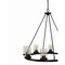 Jonathan Y Coronet 33.5" 8-Light Iron/Seeded Glass Rustic Farmhouse Round LED Chandelier, Oil Rubbed Bronze JYL7554A - alternate 12