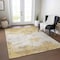 Homeroots 5' X 8' Gold Brown And Beige Abstract Washable Indoor Outdoor Area Rug 599491 - alternate 9