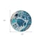 Homeroots 8' Teal Blue And Navy Blue Round Nautical Washable Indoor Outdoor Area Rug 581511 - alternate 5