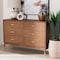 Baxton Studio Mandolin Mid-Century Ash Walnut Wood 6-Drawer Dresser 258-14052-ZORO - alternate 10