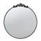 Homeroots 32" Black Crowned Top Iron Framed Accent Mirror 485045 - alternate 1