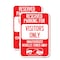 Signmission Reserved Parking for Visitors Only Unauthorized Vehicle, 12'' X 18'', Heavy Gauge Aluminum, 2PK A-1218-2PACK-23070 - alternate 1