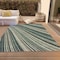 Homeroots 8' X 10' Black Gray And Ivory Striped Washable Indoor Outdoor Area Rug 614962 - alternate 9
