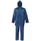 Diamondback Rain Suit, 3XL, 32-1/2 in Inseam, Polyester, Blue, Drawstring Pull-Out Hood Collar SPU045-XXXL - alternate 1