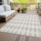 Homeroots 3' X 5' Beige Geometric Washable Indoor Outdoor Area Rug 577007 - alternate 9