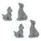 Homeroots Set of Four Gray Polyresin Cat And Dog Figurines, 4PK 634139 - alternate 1