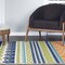 World Rug Gallery Palm Floral Leaves Indoor/Outdoor Area Rug 6 ft 6 in x 6 ft 6 in Square Multi 5557MULTI6SQ - alternate 5