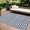 Homeroots 8' X 10' Navy Blue And Ivory Geometric Washable Indoor Outdoor Area Rug 583309 - alternate 1