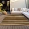 Homeroots 8' X 10' Brown Copper And Beige Striped Washable Indoor Outdoor Area Rug 597358 - alternate 9