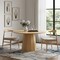 Homeroots 52" Natural Wood Pedestal Base Round Top Dining Table 721090 - alternate 5
