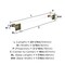 Amerock Glacio Clear/Golden Champagne Contemporary 18 in 457 mm Towel Bar BH36063CBBZ - alternate 5