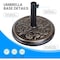 Simple Deluxe 17.91' 19.8 LBS Patio Umbrella Base Heavy Duty Market Umbrellas Round Stand for Outdoor, Poolside,  LGBRLABASERESINROUND9 - alternate 6