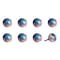 Homeroots Set of Eight Blue And White Floral Ceramic Drawer Pull Knobs, 8PK 358119 - alternate 7