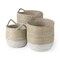 Homeroots Set of Three Beige And White Wicker Desk Organizer, 3PK 392165 - alternate 8