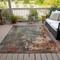 Homeroots 5' X 8' Pale Aqua Copper And Beige Abstract Washable Indoor Outdoor Area Rug 618233 - alternate 9