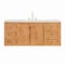 James Martin Vanities Laurent 60 in. Single Vanity, Light Natural Oak, w/ 3 CM White Zeus Quartz Top 545-V60S-LNO-3WZ - alternate 6