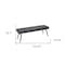 Homeroots 54in Dark Gray and Black Faux Leather Upholstered Dining Bench 558171 - alternate 7