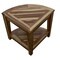 Homeroots 22" Natural Teak Corner Shower Bench With Shelf 376732 - alternate 7