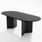 Homeroots 79" Black Solid Wood Sled Base Oval Dining Table 712192 - alternate 6