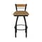 Holland Bar Stool Co Revelle 36in Swivel Extra Tall Bar Stool, Black Wrinkle Finish, Medium Back and Canter Saddle Seat 881 - alternate 11