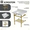Kingston Brass 30-Inch Carrara Marble Console Sink with Brass Legs and Shelf, 8-Inch, 3-Hole KVPB30MBB1 - alternate 3