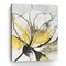 Homeroots Modern Yellow And Black Flower Unframed Print Wall Art 398992 - alternate 5