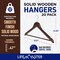 Lifemaster Wooden Hanger Set, Non-Slip, 360 Deg Swivel Hook, Space-Saving, Vintage, 20PK LMWD20VTG - alternate 11