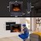 Edendirect 32.99-in W Black Wall mount LED Wall-mount Electric Fireplace with Remote Control Included ZR-EF30T - alternate 9