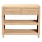 Bali & Pari Lanica Braided Natural Rattan Console Table 259-14511-ZORO - alternate 9