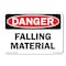 Signmission OSHA Danger Sign, Falling Material, Size: 7in X 5in Vinyl Decal, 5" W, 7" L, Landscape OS-CL-D-57-L-19988 - alternate 1
