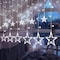 Elegani 138 LED Star Curtain Light - White Hanging String Lights with 12 Stars, 8 Lighting Modes PH-138LD-WH - alternate 4