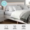 Martha Stewart Flynn King Size Solid Wood Platform Bed with Upholstered Base and Inset Headboard, Wood Slat Bottom MG-0900272F-LTB-K-WH-MS - alternate 9