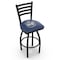 Holland Bar Stool Co 30" Blk Wrinkle Georgetown Swivel Bar Stool, Ladder Back L01430Grgtwn - alternate 1