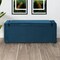 Homeroots 47" Navy Blue and Black Upholstered Velvet Bench with Flip top 530672 - alternate 9