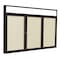 Ghent 48'' x 96'' Enclosed Vinyl Board, 3-Doors, Bronze Aluminum Frame, Illuminated Headliner, Ivory PBVLX10-185 - alternate 1
