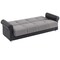 Homeroots 89" Gray Polyester Convertible Futon Sleeper Sofa And Toss Pillows With Storage 607111 - alternate 8
