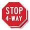 Signmission Stop 4-way, 10 inch X 10 inch, Plastic Sign, 2PK OC-P-2PACK-10-8 - alternate 1
