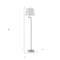 Homeroots 60" Nickel Swing Arm Floor Lamp With White Square Shade 526236 - alternate 5
