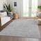Homeroots 8' X 10' Gray Silver And Ivory Floral Washable Indoor Outdoor Area Rug 582347 - alternate 9