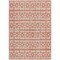 Homeroots 5' X 8' Salmon And Ivory Geometric Washable Indoor Outdoor Area Rug 613802 - alternate 9